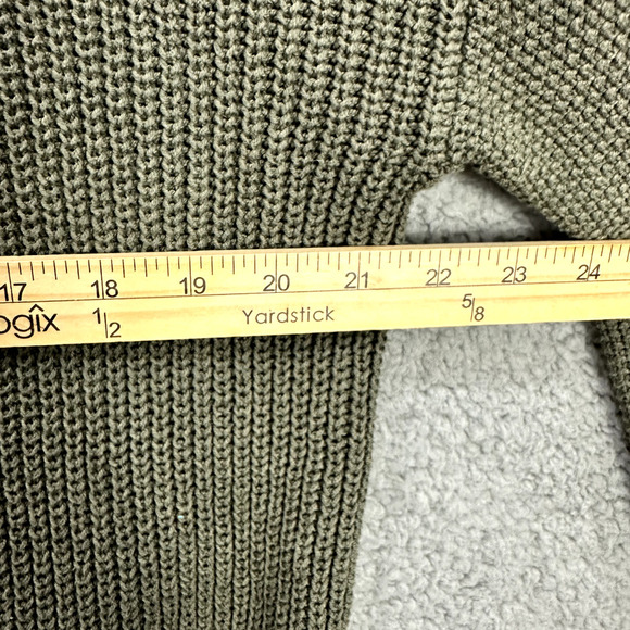 Pins & Needles Anthro Tunic Sweater Women Small Green Lace Trim Boho Grunge 90s - Picture 5 of 6